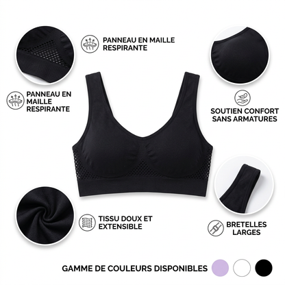 Soutien-gorge sport sans armature — Maintien adapté