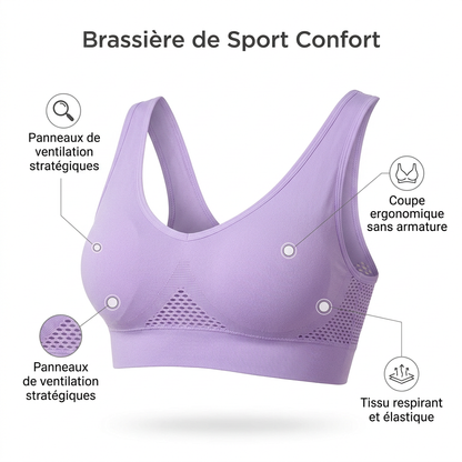 Soutien-gorge sport sans armature — Maintien adapté