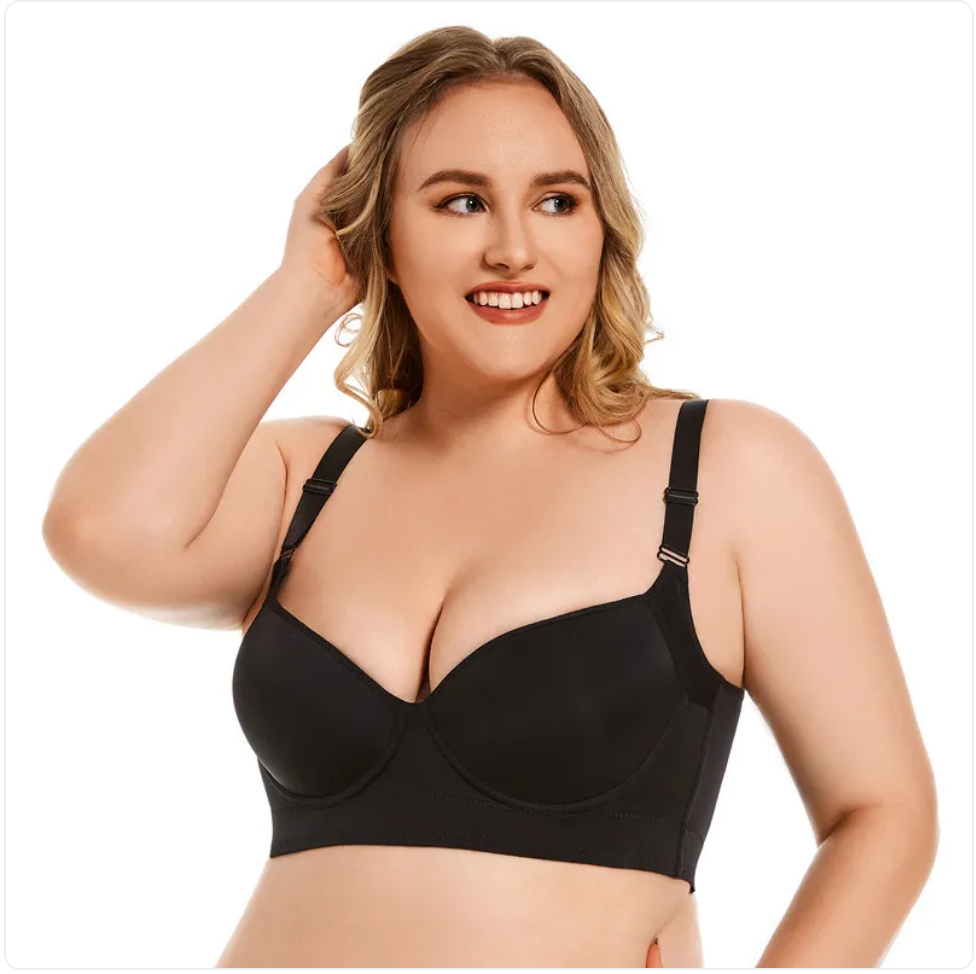 Soutien-Gorge Gainant Sans Armature Grande Taille — Dos Large Correcteur de Posture, Maintien & Silhouette M-6XL