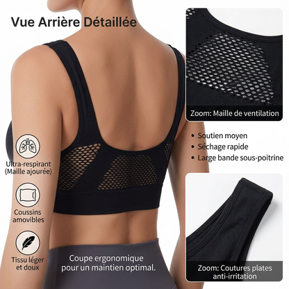 Soutien-gorge sport sans armature — Maintien adapté