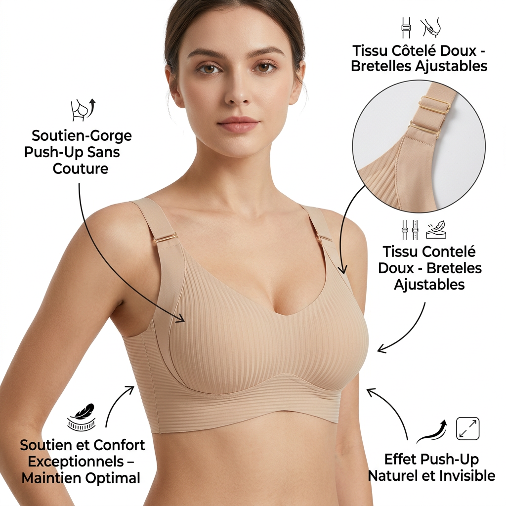 Soutien-gorge push-up sans armatures.